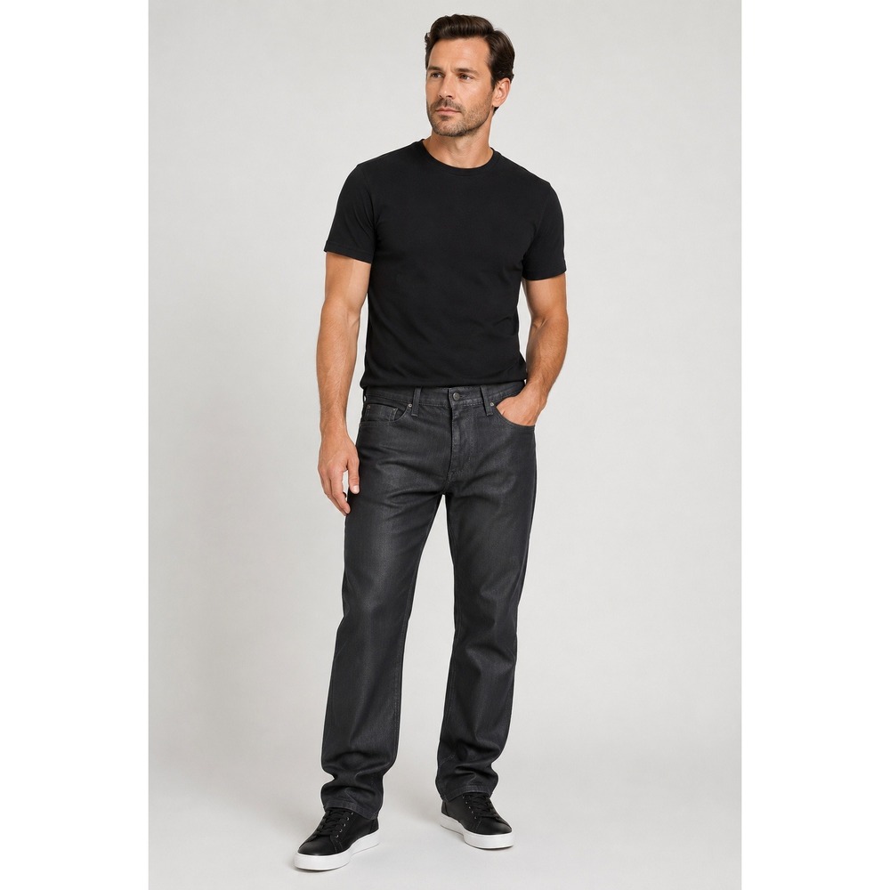 Joe's Jeans The Classic Men's‎ 34 Black Coated Faux Leather Look Denim